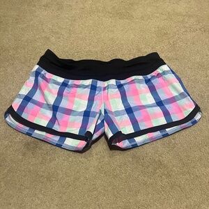 Lululemon shorts, size 12, blue, pink, green